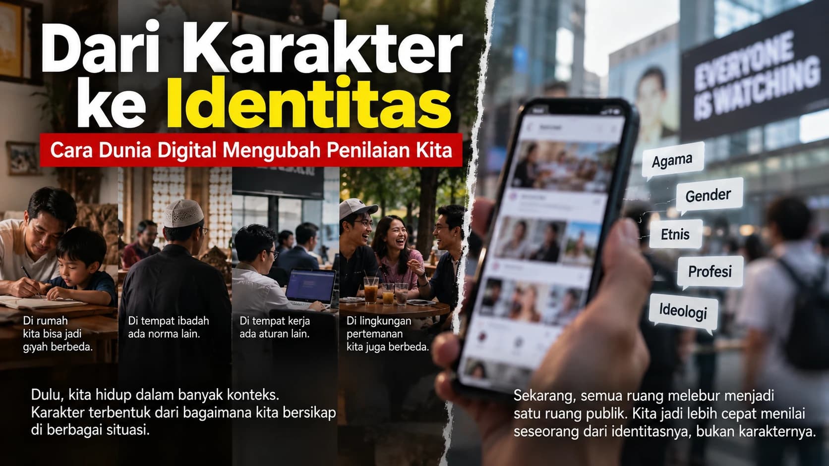 Ketika Media Sosial Membuat Identitas Mengalahkan Karakter